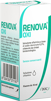 RENOVA OXI COLLIRIO SOLUZIONE OFTALMICA A BASE DI ACIDO IALURONICO 0,2% FLACONE DA 10 ML - farmacialombardia.it