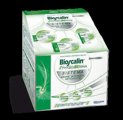 BIOSCALIN PHYSIOGENINA SISTEMA COMPRESSE 25 G + FIALE 35 ML + SHAMPOO RIVITALIZZANTE 200 ML - farmacialombardia.it