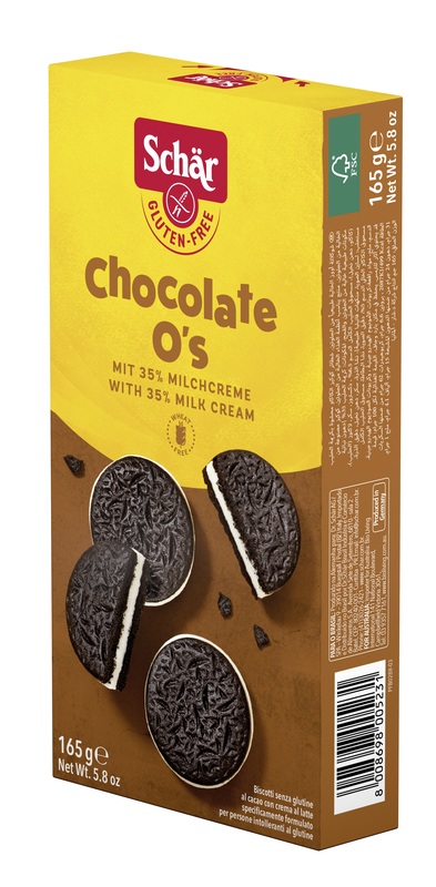 SCHAR CHOCOLATE O'S BISCOTTI AL CACAO CON CREMA AL LATTE 165 G - farmacialombardia.it
