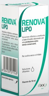RENOVA COLLIRIO SOSTITUTO LACRIMALE A BASE DI ACIDO IALURONICO 0,4% E LIPIDI FLACONE DA 10 ML SENZA CONSERVANTI - farmacialombardia.it