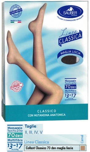 SAUBER CLASSICO COLLANT 70 DENARI MAGLIA LISCIA CAMEL 2 - farmacialombardia.it
