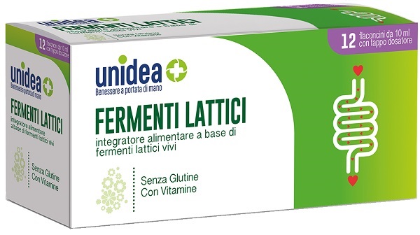 UNIDEA FERMENTI LATTICI 12 FLACONCINI 10 ML - farmacialombardia.it