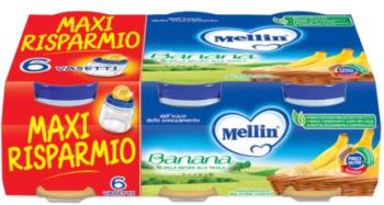MELLIN OMOGENEIZZATO BANANA 6 X 100 G - farmacialombardia.it