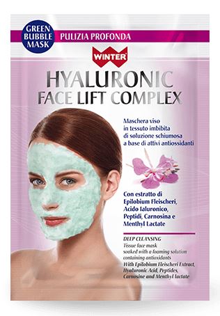 WINTER HYALURONIC FACE LIFT COMPLEX MASCHERA VISO BUBBLE PULIZIA PROFONDA 23 ML - farmacialombardia.it