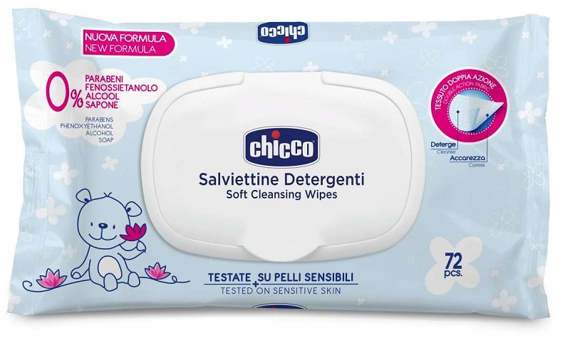 CHICCO COSMESI SALVIETTE 72 PEZZI PLAQ - farmacialombardia.it