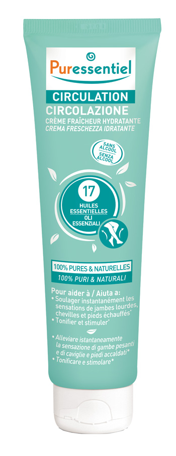 PURESSENTIEL CREMA CIRCOLAZIONE FRESCHEZZA IDRATANTE GAMBE EI STANCHI 100 ML - farmacialombardia.it