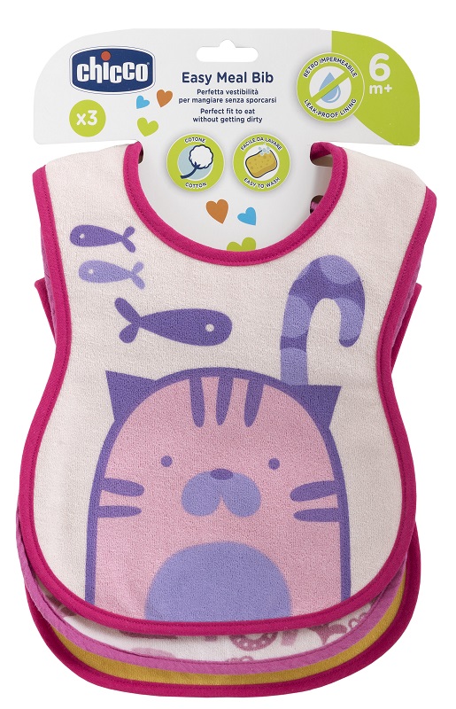 CHICCO BAVAGLINO PAPPA 6M 3 PEZZI GIRL - farmacialombardia.it