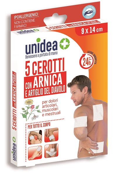 CEROTTO ANTIREUMATICO ALL'ARNICA UNIDEA 9X14 CM 5 PEZZI - farmacialombardia.it