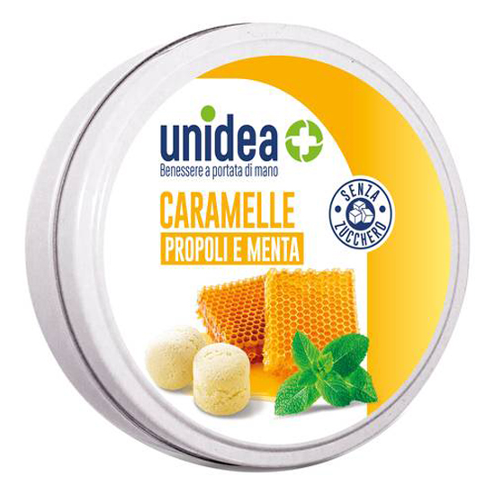 UNIDEA CARAMELLE PROPOLI E MENTA SENZA ZUCCHERO 40 G - farmacialombardia.it