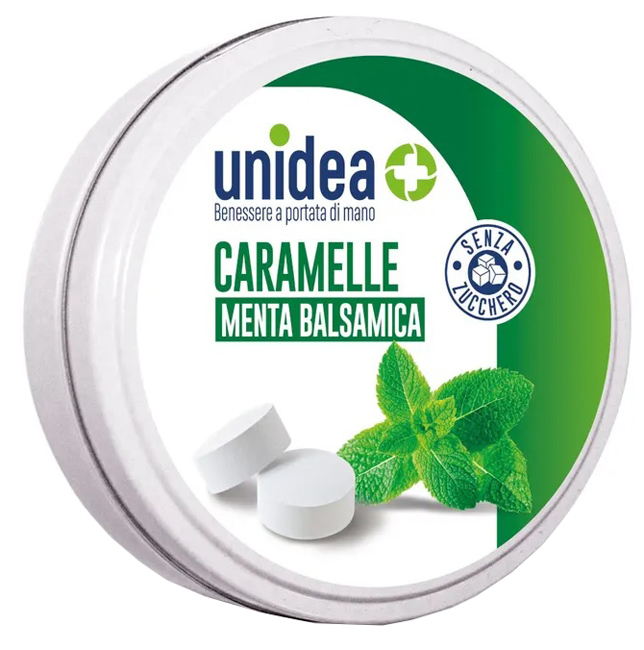 UNIDEA CARAMELLE MENTA BALSAMICA SENZA ZUCCHERO 40 G - farmacialombardia.it