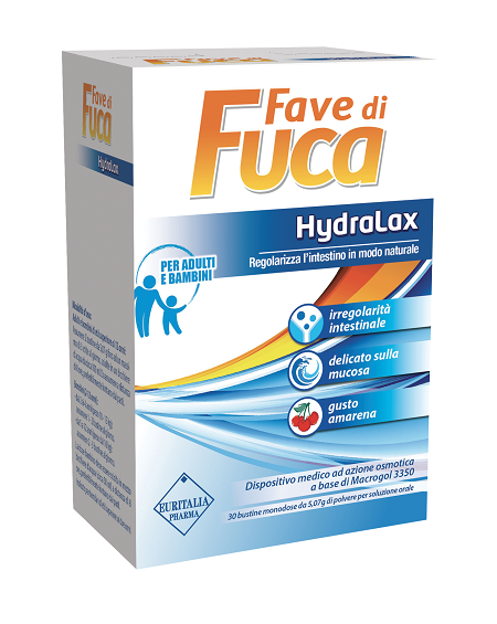 FAVE DI FUCA HYDRALAX 30 BUSTINE MONODOSE DA 5,07 G GUSTO AMARENA - farmacialombardia.it