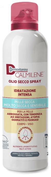 DERMOVITAMINA CALMILENE OLIO SECCO SPRAY IDRATAZIONE INTENSA PER PELLE SECCA, MOLTO SECCA E SENSIBILE 200 ML - farmacialombardia.it