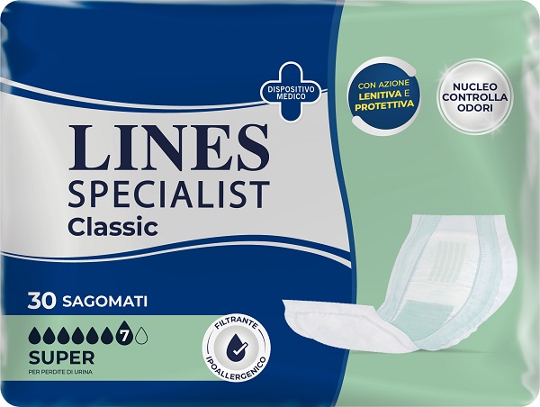 PANNOLONE LINES SPECIALIST CLASSIC SAGOMATO SUPER 30 PEZZI - farmacialombardia.it