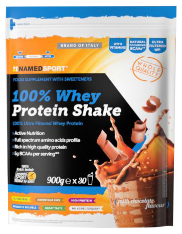 100% WHEY PROTEIN SHAKE MILK CHOCOLATE 900 G - farmacialombardia.it