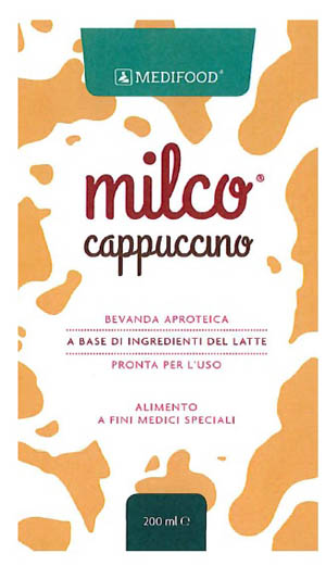 MEDIFOOD MILCO BEVANDA APROTEICA CAPPUCCINO 6 X 200 ML - farmacialombardia.it
