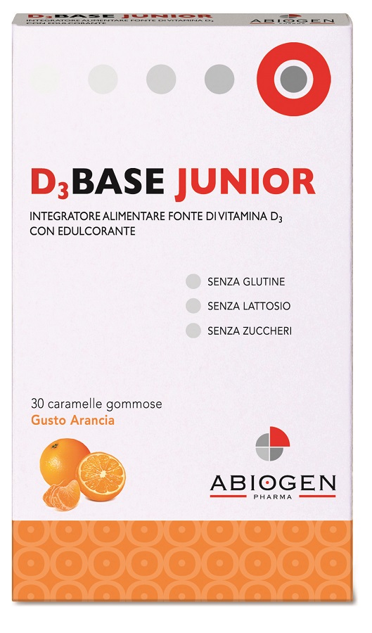 D3BASE JUNIOR 30 CARAMELLE GOMMOSE ARANCIA - farmacialombardia.it