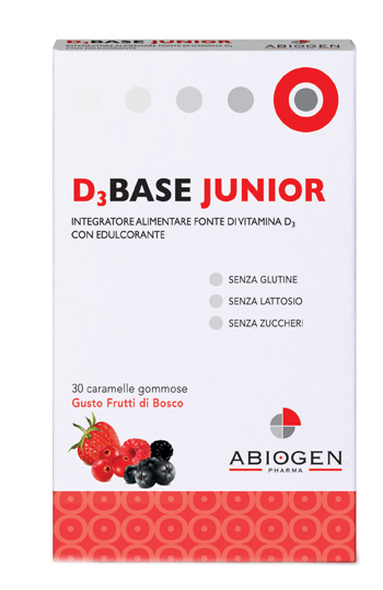 D3BASE JUNIOR 30 CARAMELLE GOMMOSE FRUTTI DI BOSCO - farmacialombardia.it