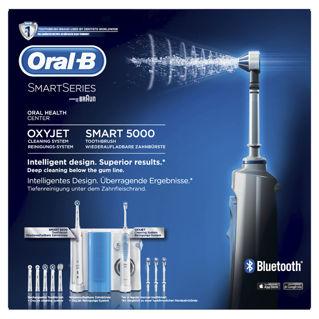ORALB SMART SERIES ORAL CENTER OC601 IDROPULSORE OXYJET MD20 + SMART 5000 - farmacialombardia.it