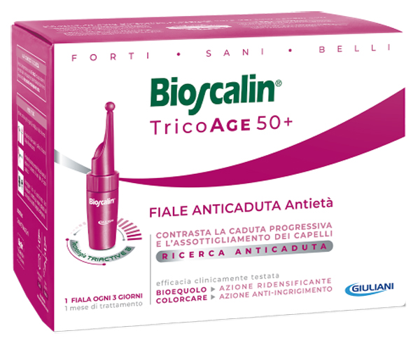 BIOSCALIN TRICOAGE 50+ 20 FIALE ANTICADUTA ANTIETA' DOPPIA TAGLIO PREZZO - farmacialombardia.it
