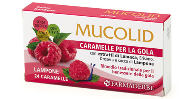 MUCOLID BRONC LUMACA & LAMPONE 24 CARAMELLE - farmacialombardia.it