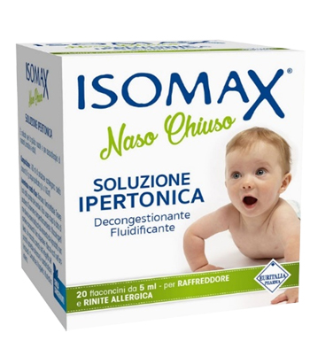 SOLUZIONE IPERTONICA ISOMAX NASO CHIUSO 20 FLACONCINI DA 5 ML - farmacialombardia.it