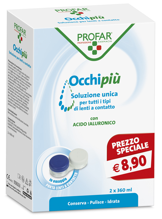 PROFAR OCCHIPIU' SOLUZIONE UNICA 2 FLACONI DA 360 ML CE - farmacialombardia.it