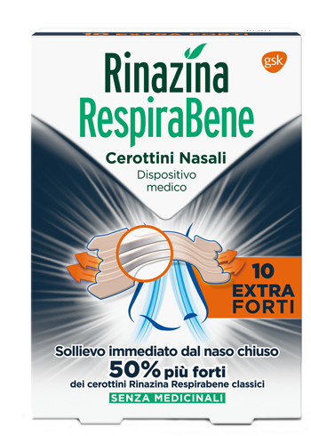 RINAZINA RESPIRABENE CEROTTI NASALI EXTRA FORTI 10 PEZZI - farmacialombardia.it