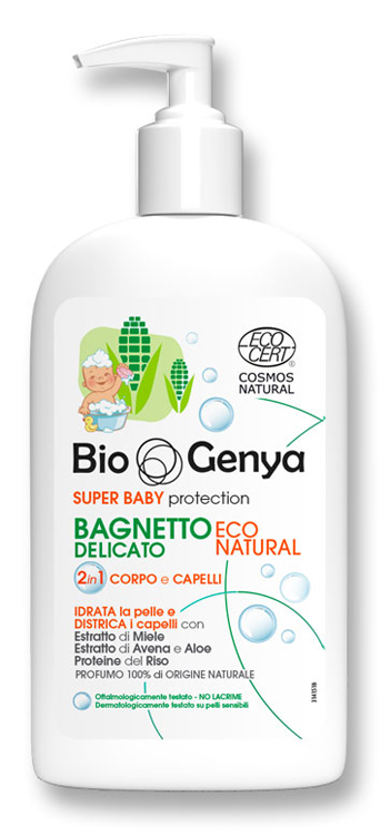BIOGENYA SUPER BABY PROTECTION 2IN1 CORPO E CAPELLI BAGNETTO DELICATO BIO 400 ML - farmacialombardia.it