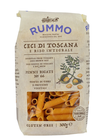 RUMMO PENNE RIGATE N 66 CECI DI TOSCANA E RISO INTEGRALE 300 G - farmacialombardia.it