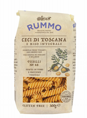 RUMMO FUSILLI N 48 CECI DI TOSCANA E RISO INTEGRALE 300 G - farmacialombardia.it