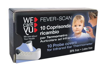 COPPELLE RICAMBIO PER TERMOMETRO INFRAROSSI WECAREYU FEVER-SCAN 10 PEZZI - farmacialombardia.it