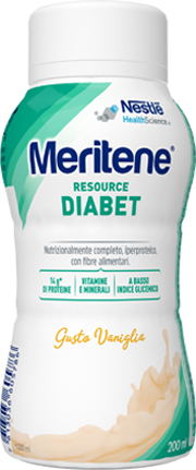 MERITENE RESOURCE DIABET VANIGLIA ALIMENTO IPERPROTEICO 28 VITAMINE E MINERALI 200 ML - farmacialombardia.it