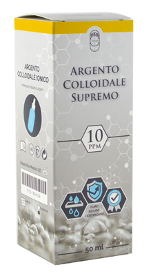 ARGENTO COLLOIDALE SUPREMO 10PPM CERTIFICATO CON CONTAGOCCE 50 ML - farmacialombardia.it