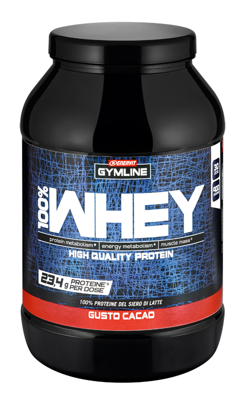 GYMLINE 100% WHEY CONCENTRATE CACAO 900 G - farmacialombardia.it