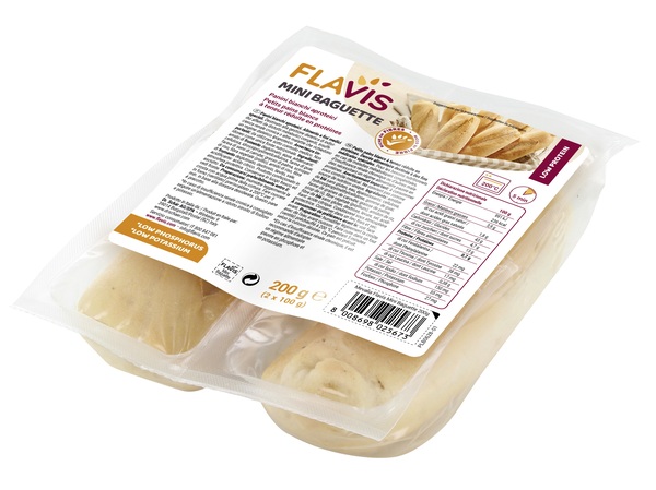 FLAVIS MINI BAGUETTE PANINI BIANCHI APROTEICI 2 PEZZI DA 100 G - farmacialombardia.it