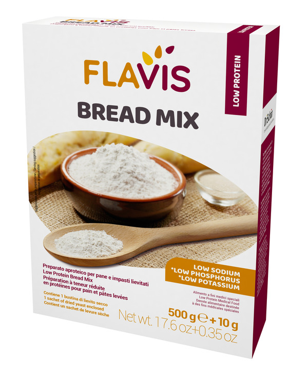 FLAVIS BREAD MIX PREPARATO PER PANE E IMPASTI LIEVITATI APROTEICI 500 G - farmacialombardia.it
