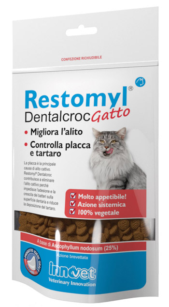 RESTOMYL DENTALCROC GATTO BUSTA 60 G - farmacialombardia.it