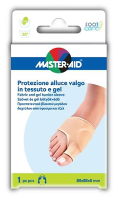 PROTEZIONE IN GEL E TESSUTO MASTER-AID FOOTCARE PER ALLUCE VALGO 1 PEZZO D5 - farmacialombardia.it