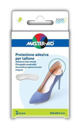 PROTEZIONE ADESIVA MASTER-AID FOOTCARE TRASPARENTE TALLONE 2 PEZZI A4 - farmacialombardia.it