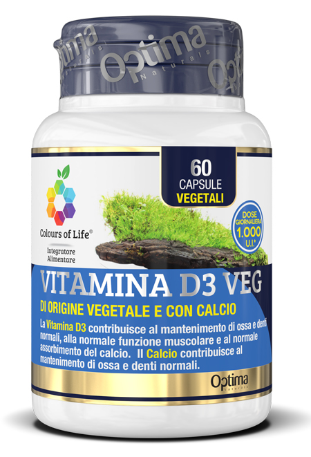 COLOURS OF LIFE VITAMINA D3 VEG 60 CAPSULE 500 MG - farmacialombardia.it