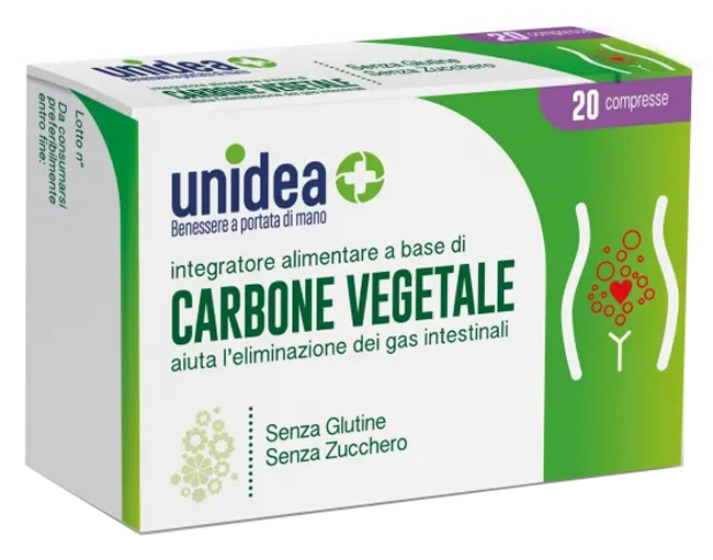 UNIDEA CARBONE VEGETALE 20 COMPRESSE - farmacialombardia.it