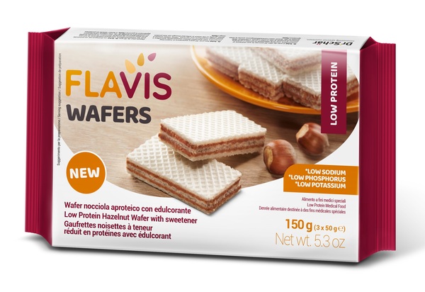 FLAVIS WAFERS NOCCIOLA APROTEICO 3 PORZIONI DA 50 G - farmacialombardia.it