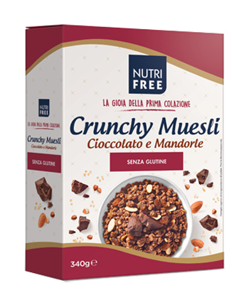 NUTRIFREE CRUNCHY MIX CIOCCOLATO E MANDORLE 340 G - farmacialombardia.it