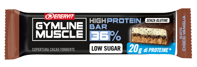 GYMLINE 20 G PROTEINBAR CHOCO/VANIGLIA 55 G - farmacialombardia.it
