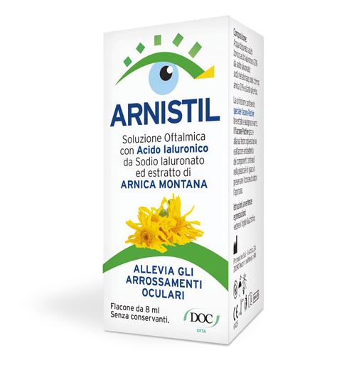 ARNISTIL SOLUZIONE OFTALMICA ACIDO IALURONICO 0,2% + ESTRATTO DI ARNICA MONTANA 0,1% FLACONE 8 ML - farmacialombardia.it