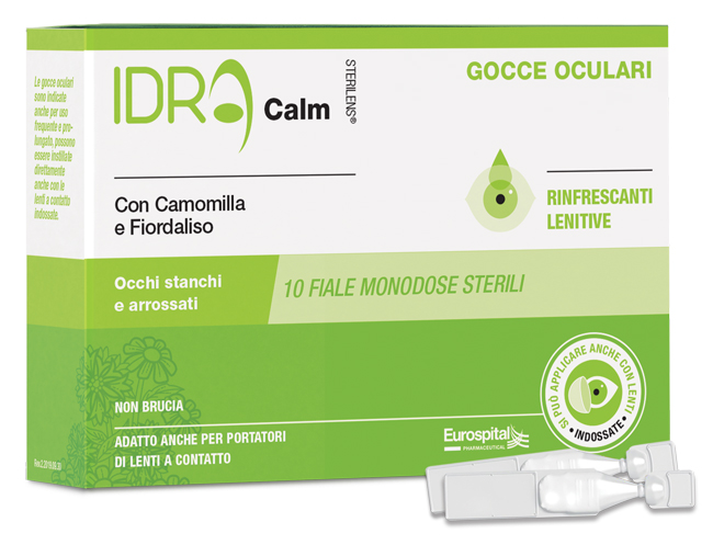 GOCCE OCULARI RINFRESCANTI STERILENS IDRA CALM CAMOMILLA E FIORDALISO 10 FIALE MONODOSE DA 0,33 ML - farmacialombardia.it