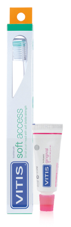 VITIS SPAZZOLINO SOFT ACCESS + DENTIFRICIO GINGIVAL 15 ML - farmacialombardia.it