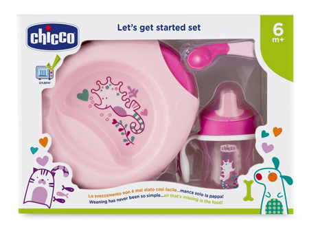 CHICCO SET PAPPA 6M+ ROSA CON CUCCHIAIO ROSA - farmacialombardia.it