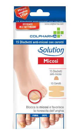 DISCHETTO ANTIMICOSI CON CEROTTO COLPHARMA 15 PEZZI - farmacialombardia.it