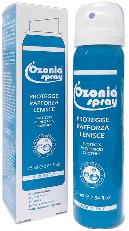 OZONIA SPRAY A BASE DI OLIO OZONIZZATO PER CUTE E MUCOSE ARROSSATE INFIAMMATE DISTROFICHE SENSIBILI 75 ML - farmacialombardia.it